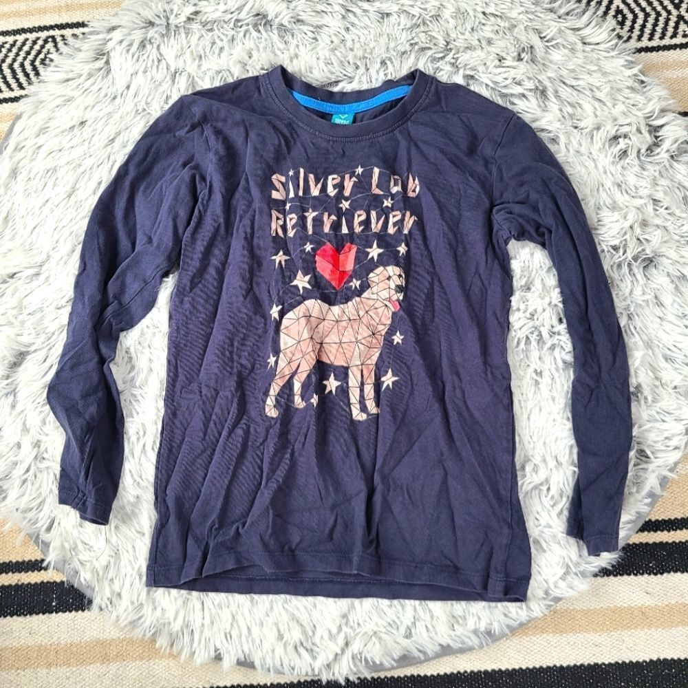 Silver Lab Retriever Kids Long Sleeve T-Shirt Spread Shirt Youth Small